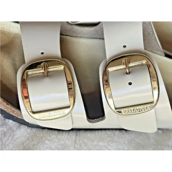 Birkenstock Women's Sandals with Gold Buckles - Picture 2 of 10